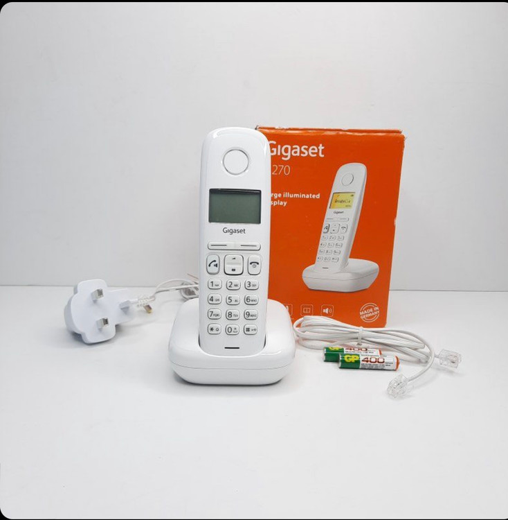 تلفن بی سیم گیگاست مدل A270 (آکبند) مشکی و سفید